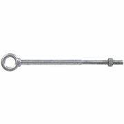 HILLMAN Hardware Essentials Eye Bolt with Nut, 1/2in Thread, Coarse Thread, 1.25in IDx1.768in OD Dia Eye, Steel 851895